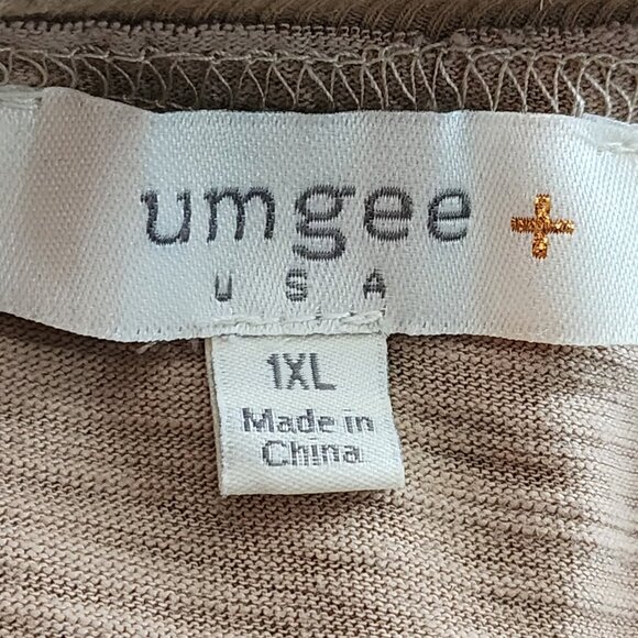 Umgee Beige 100% Cotton Popover Babydoll Tunic Dress - Picture 6 of 7